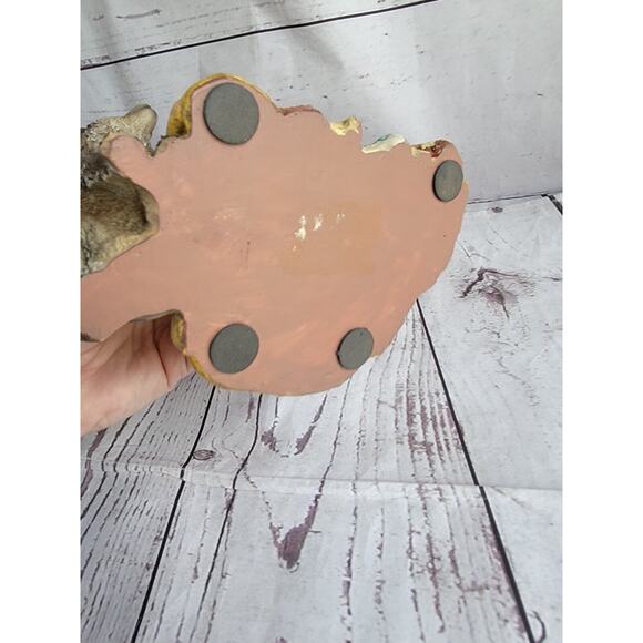 Vintage Native American Woman With Wolf Home Decor, Native American Art, 6” - Picture 8 of 9